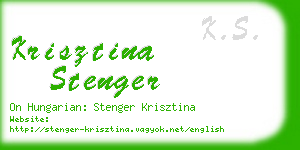 krisztina stenger business card